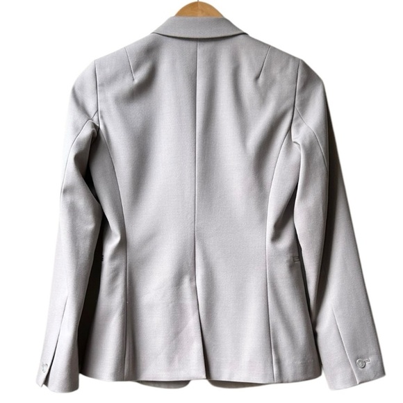 REISS Truman Tailored Blazer in Light Grey Beige Sz 2 - Picture 9 of 15